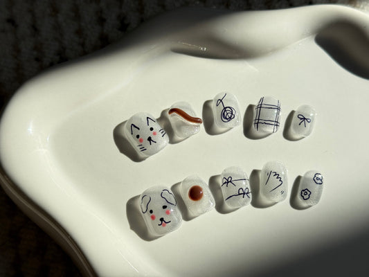 Paws & Petals – Cat & Dog Nail Art