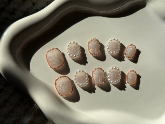 Moonlit Almond – Ethereal Bloom Press-On Nails
